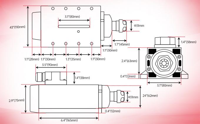 2.2kw ER20 CNC Spindle Motor Kit &Alpha;&epsilon;&rho;&omicron;&psi;&upsilon;&gamma;&mu;έ&nu;&omicron; &Gamma;&iota;&alpha; &Mu;&eta;&chi;&alpha;&nu;ή CNC 1
